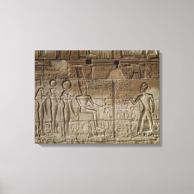 Relief mit der Darstellung von Seti I. Leinwanddruck (Vorderseite)