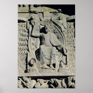 Relief zur Darstellung Christi in Ruhm Poster