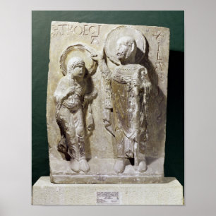 Relief zur Darstellung von St. Hilary Poster