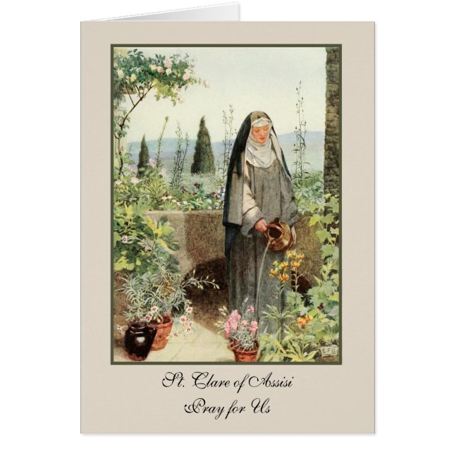 Religieux catholique Nun Saint Clare d'Assise (Devant)