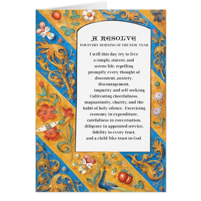 Religieux Joyeux Nouvel An Écriture de prière (Devant)