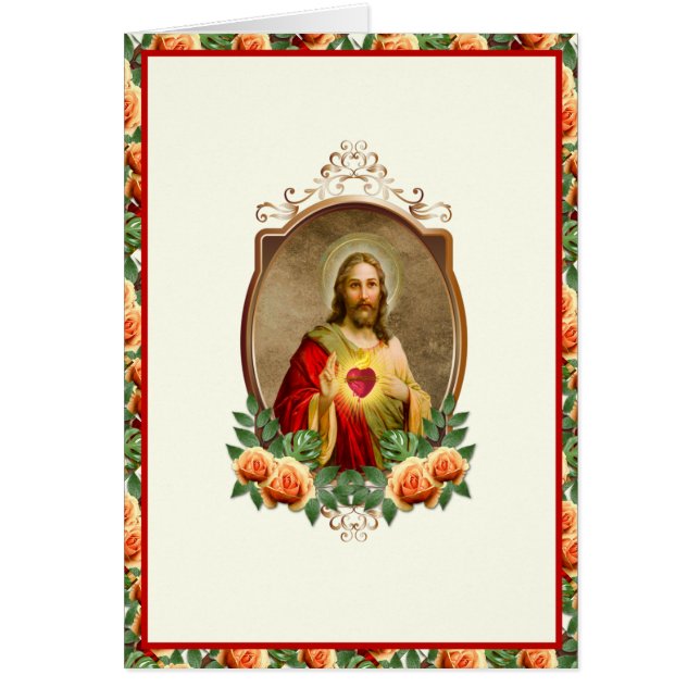 Religieux Sacré Coeur Jésus Prière catholique (Devant)