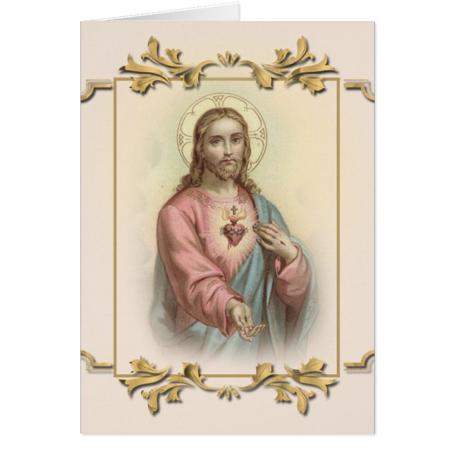 Religieux Sacré Coeur Jésus Prière chrétienne (Devant)