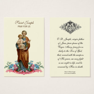Religieux Saint Joseph Mémorare Prière Carte Saint