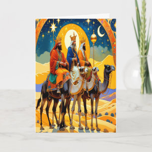 Religieux Trois Rois Plié Carte de Noël