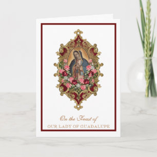 Religieux Vierge Marie Guadalupe Carte de fête esp