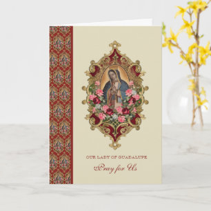 Religieux Vierge Marie Guadalupe Carte de fête esp