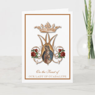 Religieux Vierge Marie Guadalupe Carte de fête esp
