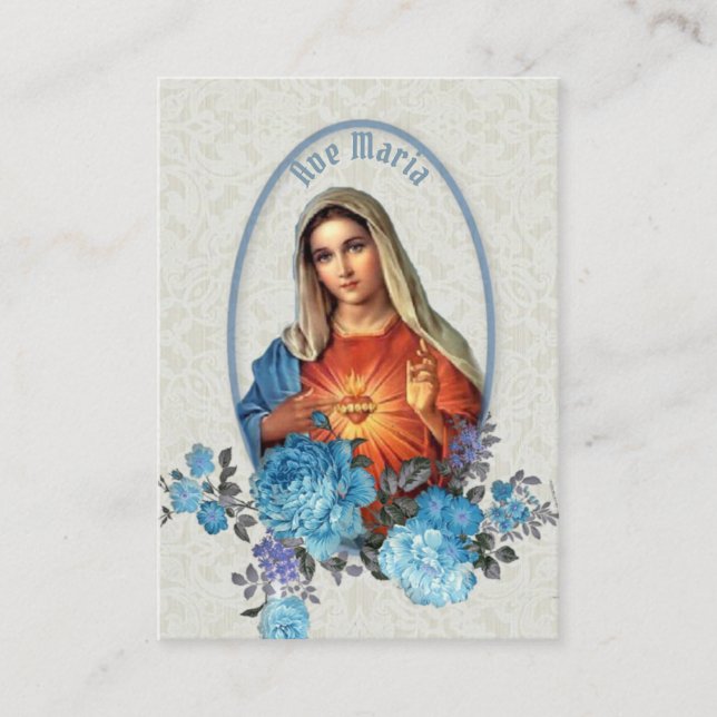 Religieux Vierge Marie Mémorare Prière Carte Saint (Devant)