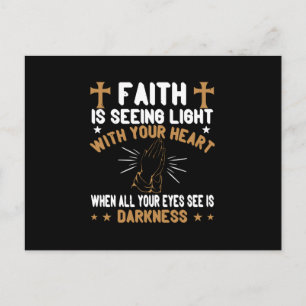 Religion - Glaube ist Licht in deinem Herzen Postkarte