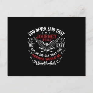 Religion - Gott hat nie gesagt, dass die Reise ein Postkarte