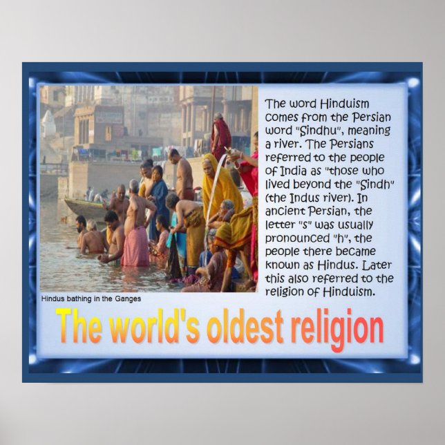 Religion, Hinduismus, die älteste Religion der Wel Poster (Vorne)
