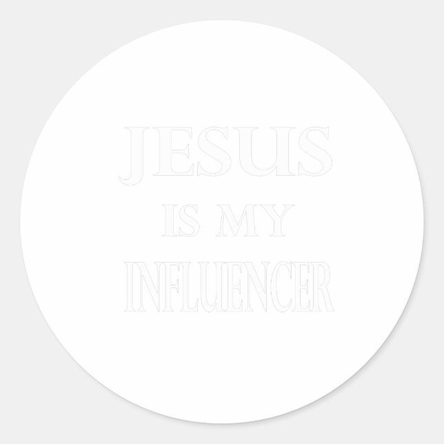 Religion - Jesus ist mein Einfluss Runder Aufkleber (Vorderseite)