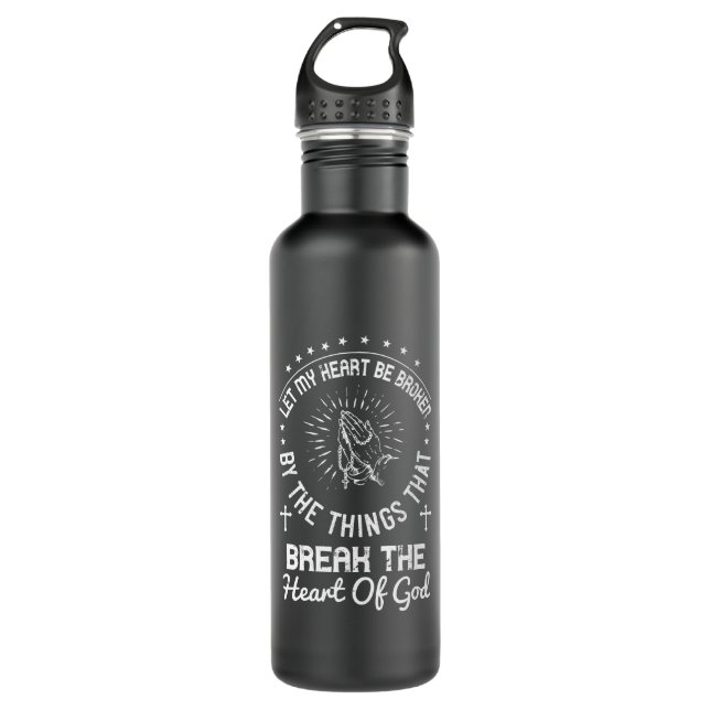 Religion - Lass mein Herz zerbrochen Edelstahlflasche (Vorderseite)