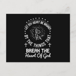 Religion - Lass mein Herz zerbrochen Postkarte