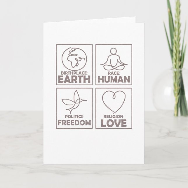 Religion Liebe Freiheit Leben Menschen sein Karte (Vorderseite)