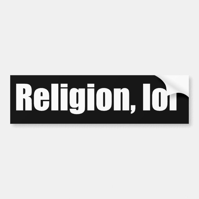 Religion, lol Autoaufkleber (Vorne)