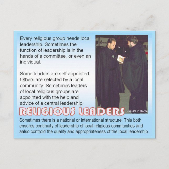 Religion, religiöse Führer Postkarte (Vorderseite)