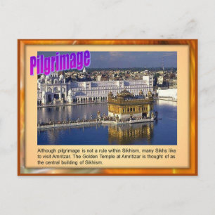 Religion, Sikh-Pilgerfahrt, Goldener Tempel, Amrit Postkarte