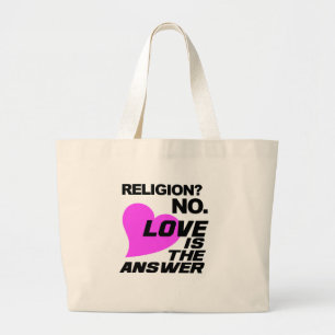 Religion und Liebe Jumbo Stoffbeutel