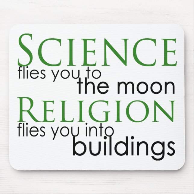 Religion und Wissenschaftsatheist Mousepad (Vorne)