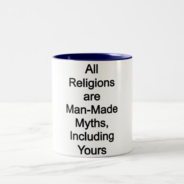 Religionen sind Mythen Zweifarbige Tasse (Mittel)