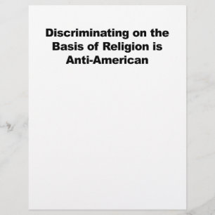 Religionsdiskriminierung ist antiamerikanisch