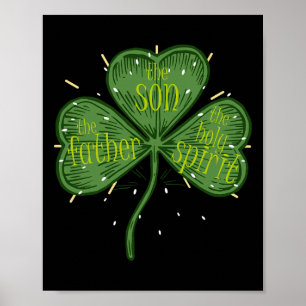 Religiös Christlich Katholisch St Patricks Day Iri Poster