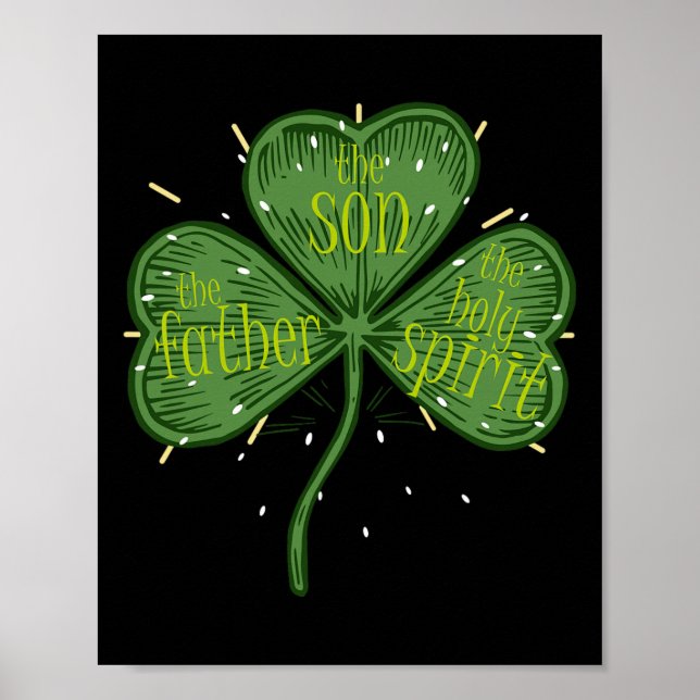 Religiös Christlich Katholisch St Patricks Day Iri Poster (Vorne)