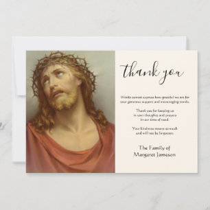 Religiös katholisch Jesus Vintage Beileid Dankeskarte
