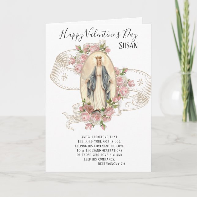religiös | Valentinstag | Jungfrau Mary Karte (Vorderseite)