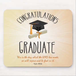 Religiöse Abschluss Gold Sternexplosion mit Black  Mousepad