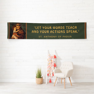 Religiöse Anthony von Padua Baby Jesus Zitat  Banner