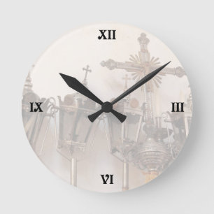 Religiöse Artefakte Runde Wanduhr