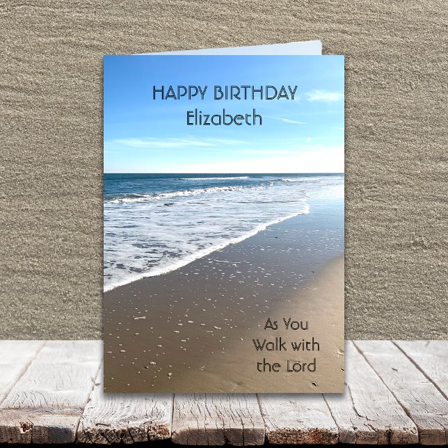 Religiöse Beach Birthday Card Karte (Von Creator hochgeladen)