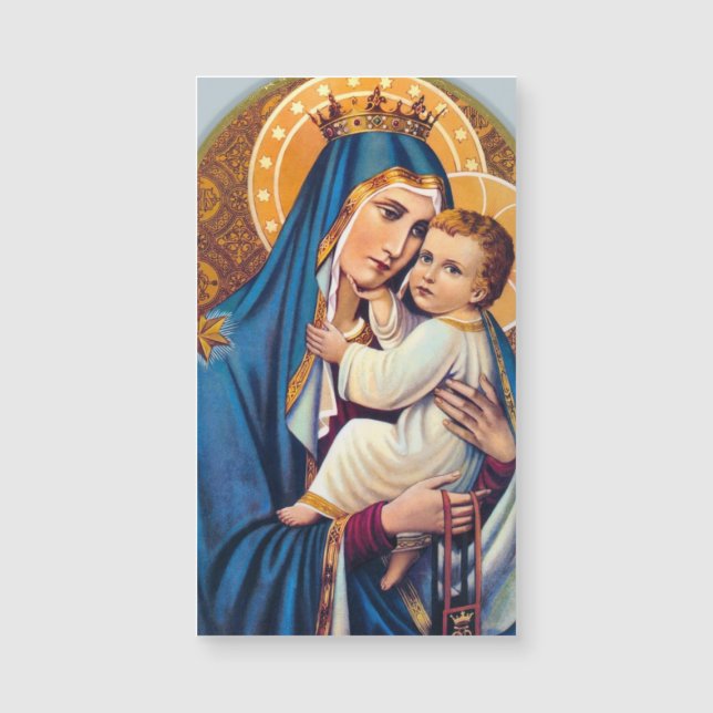 Religiöse Berg Carmel Jungfrau Mary Jesus Scapular Magnetkarte (Vorderseite)