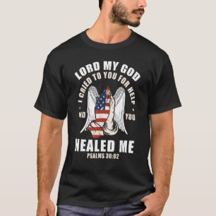 Religiöse Bibel Verse Patriotische US-Flagge Ameri T-Shirt