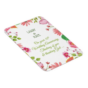 Religiöse Blume zum 10. Hochzeitstag Magnet