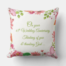 Religiöse Blume zum 65. Hochzeitstag Kissen
