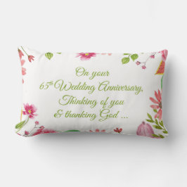 Religiöse Blume zum 65. Hochzeitstag Lendenkissen