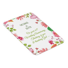 Religiöse Blume zum 65. Hochzeitstag Magnet