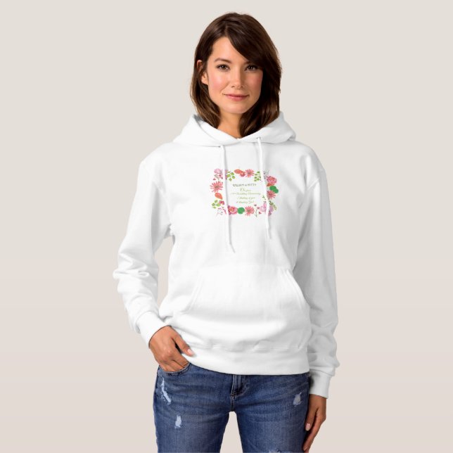 Religiöse Blume zum 75. Hochzeitstag Hoodie (Vorne ganz)