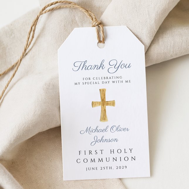 Religiöse Cross Boy Blue First Communion Geschenkanhänger (Von Creator hochgeladen)