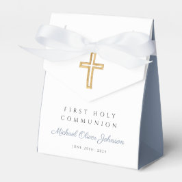 Religiöse Cross Boy Blue First Communion Geschenkschachtel
