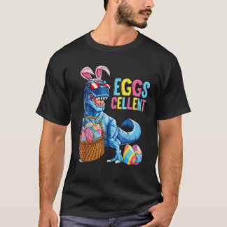 Religiöse Dinospiele im Korb mit sonnigen Hühnerei T-Shirt