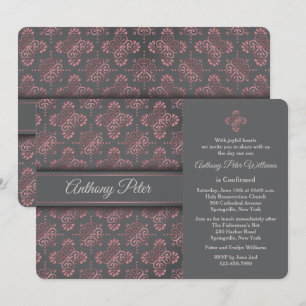 religiöse Einladung Burgund Cross