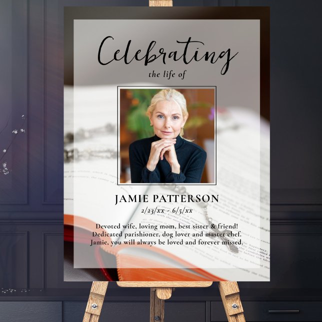 Religiöse Feier des Lebens Gewohntes Foto Beerdigu Poster (Von Creator hochgeladen)