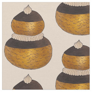 Religiöse Französische Windbecher-Creme-Puff-Nachs Stoff