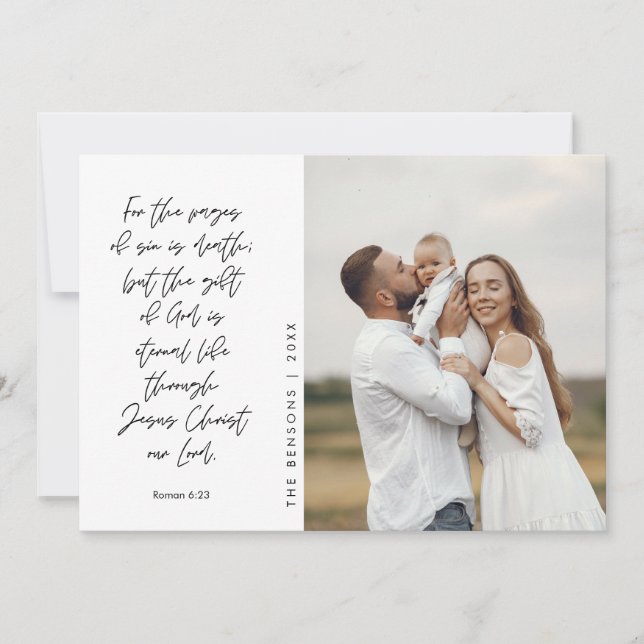 Religiöse, frohe Weihnachten, Christliches Foto Feiertagskarte (Vorderseite)