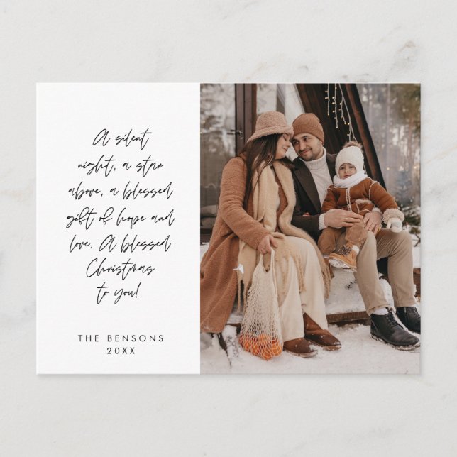 Religiöse, frohe Weihnachten, Christliches Foto Postkarte (Vorderseite)